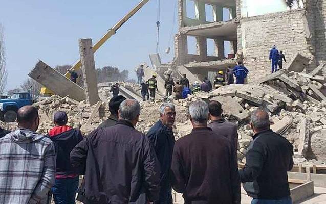  Naxçıvanda məktəb binası çökdü - Cinayət işi açıldı 