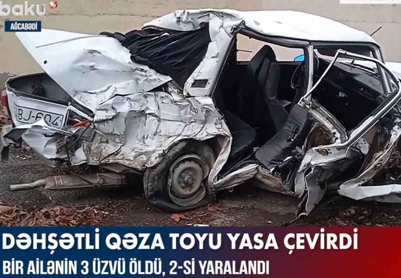  Dəhşətli qəza toyu yasa çevirdi - FOTO 