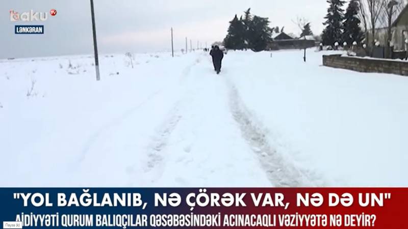  Bu kənddə yol bağlanıb, nə çörək var, nə də un - FOTO 