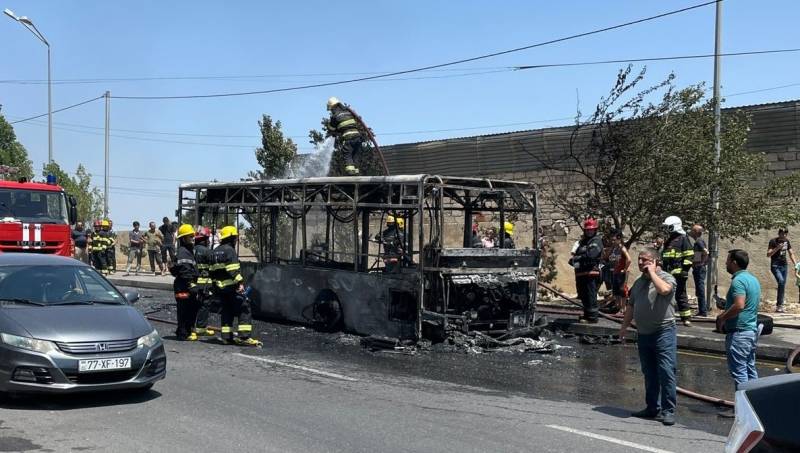  DİN-dən Bakıda yanan sərnişin avtobusu ilə bağlı MƏLUMAT - VİDEO - YENİLƏNİB 