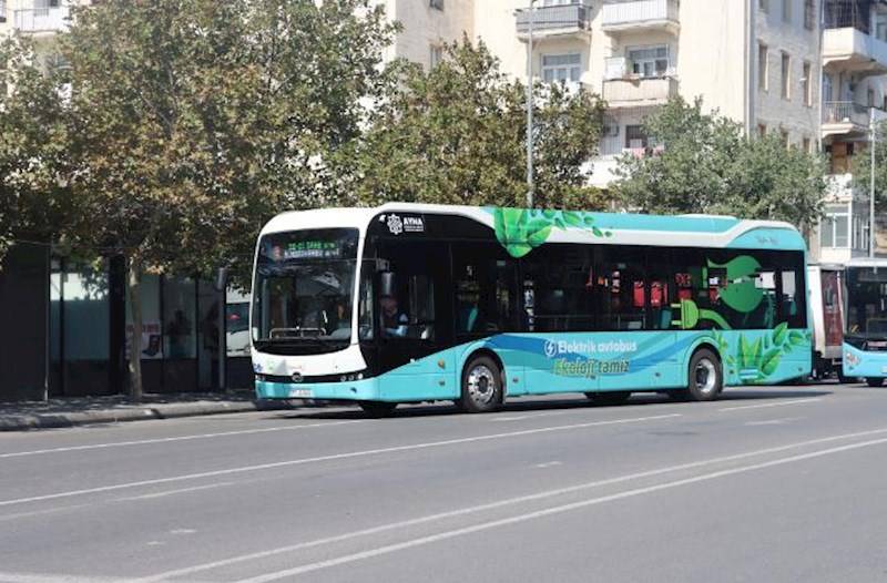  Bakıda ilk elektrik mühərrikli avtobus xəttə buraxıldı  