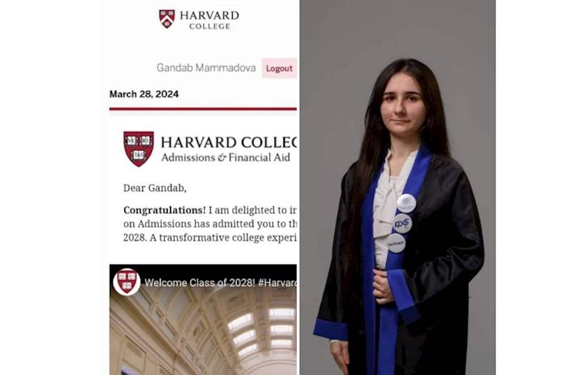  Azərbaycanlı qız Harvard Universitetinə qəbul olundu  