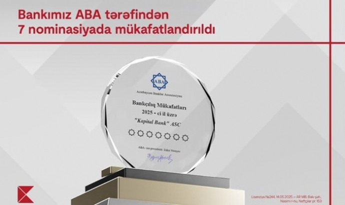  Kapital Bank 7 nominasiya üzrə mükafatlandırıldı  