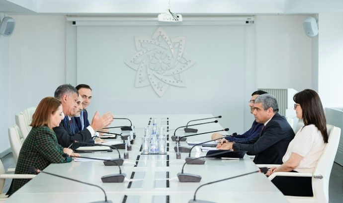  Nazirlikdə Cio Kristofoli ilə görüş... - Foto  