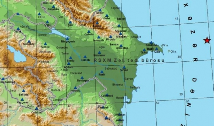  Xəzərdə güclü zəlzələ oldu  