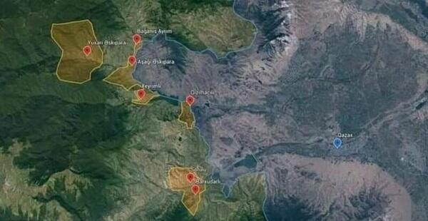  Ermənistan 5 postu Azərbaycana təhvil verdi - Xəritə  
