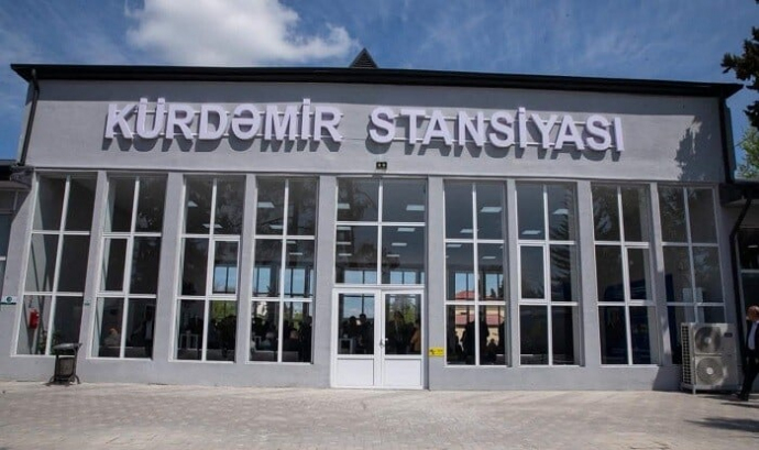  Kürdəmir stansiyası sərnişinlərin istifadəsinə verilir - Foto  