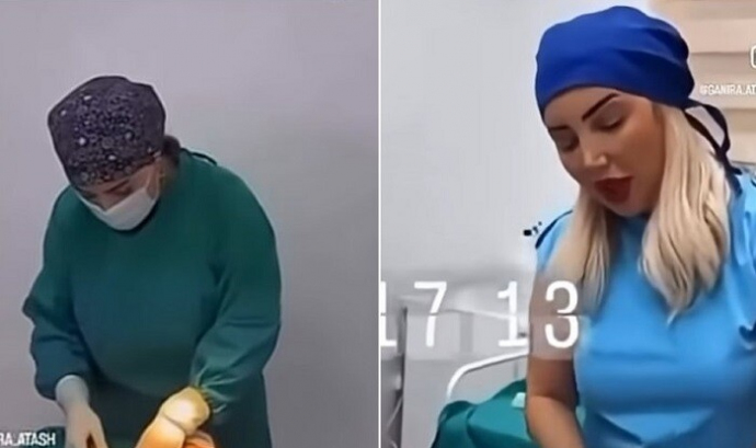  Daha bir saxta həkim qalmaqalı: Katibə cərrahlıq edir? - Video  