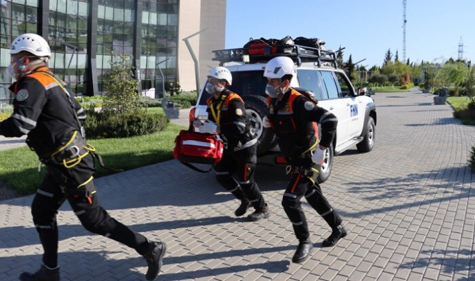  FHN ASAN Xidmətdə mülki müdafiə məşqi keçirdi - Video  