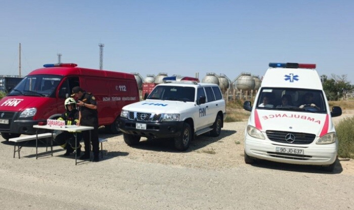  FHN-in növbəti yanğın-taktiki təlimi - Foto  