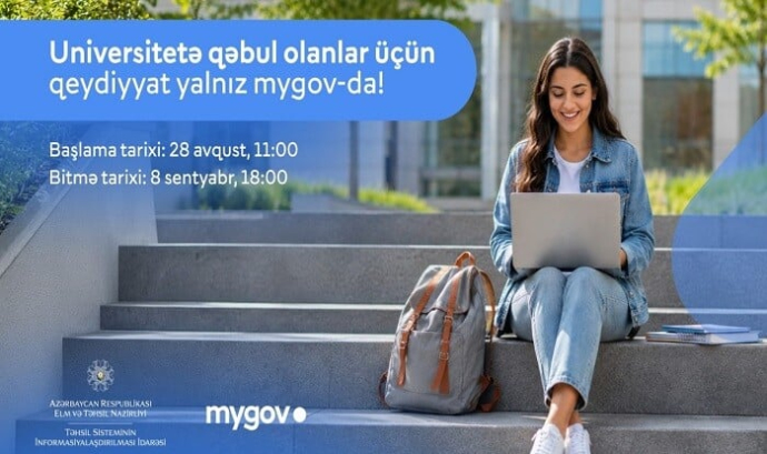  Ali məktəblərə qeydiyyat başlayır: my.gov.az üzərindən...  