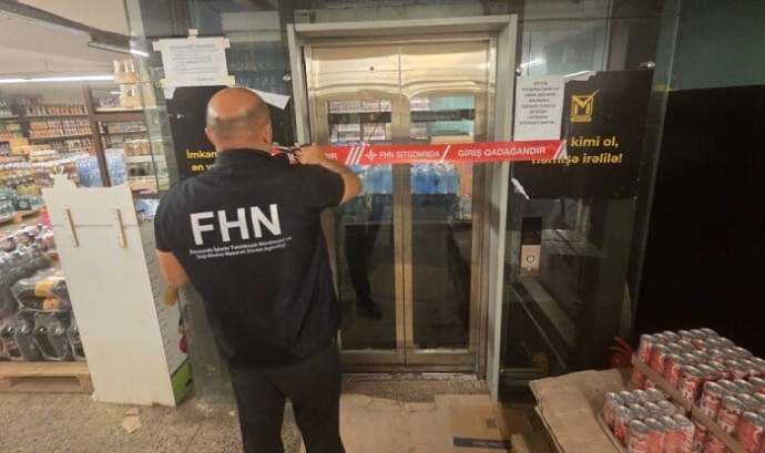  Bakıda marketin liftinin fəaliyyəti dayandırıldı - Video  
