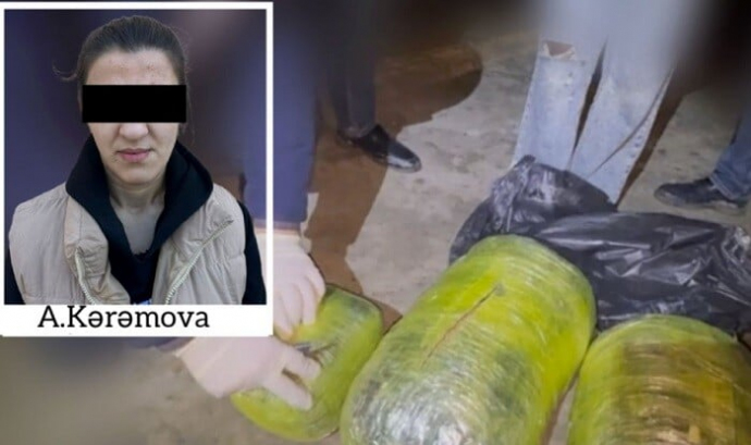  Sabirabadda 14 kq narkotik aşkarlandı, 25 yaşlı qadın tutuldu  