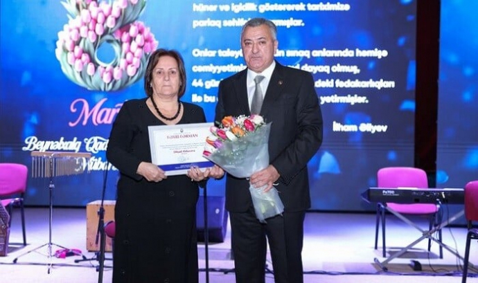  Abşeronda Qadınlar Günü şəhid ailələrinin xanımları ilə birgə qeyd olundu  