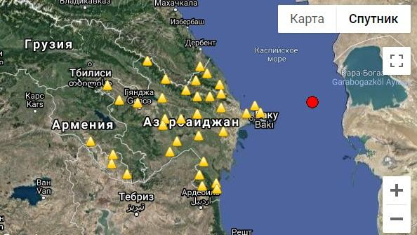  Xəzər dənizində zəlzələ oldu  