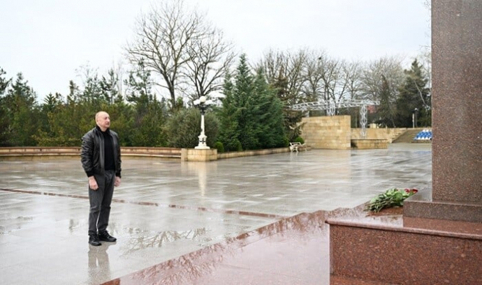  İlham Əliyev Şamaxıda səfərdədir - Foto  