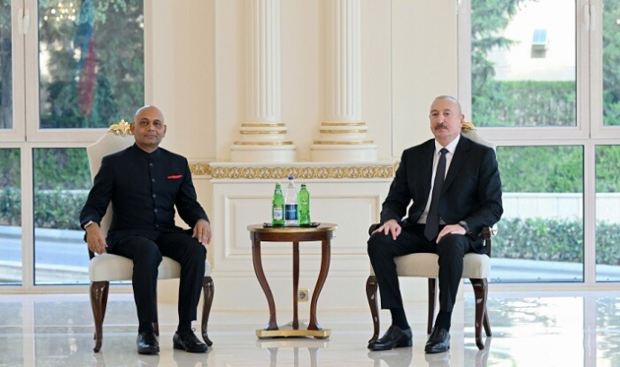  İlham Əliyev Hindistanın yeni səfirini qəbul etdi  
