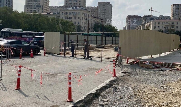  “Nərimanov” metrosunun hər tərəfi qazıldı - Foto  