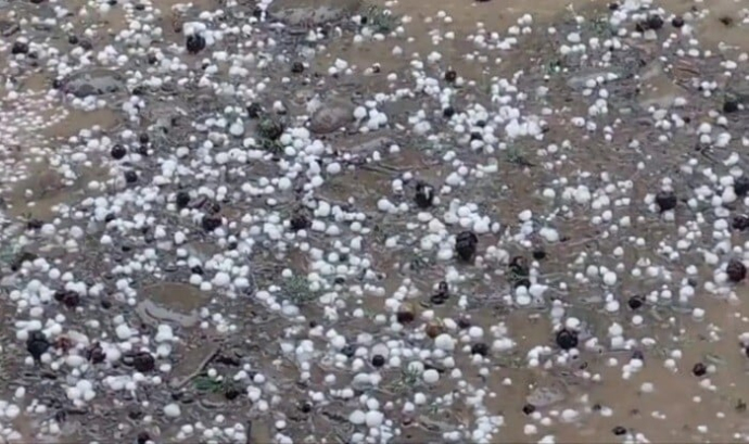  Sədərəyə güclü dolu düşdü - Video  