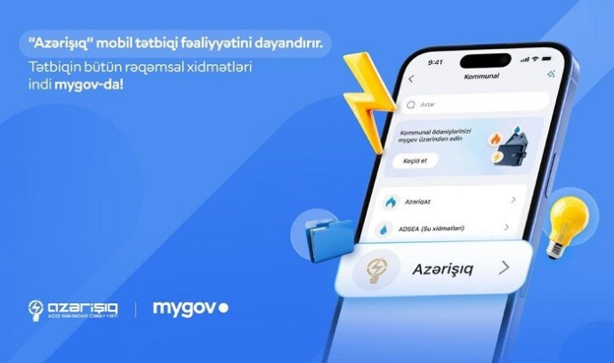  “Azərişıq” ASC-nin xidmətləri “mygov”a inteqrasiya edilir  