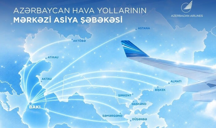  Azərbaycan Hava Yollarının genişlənən Mərkəzi Asiya şəbəkəsi  